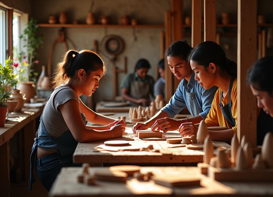 Taller artesanal Floriluna en Medellín