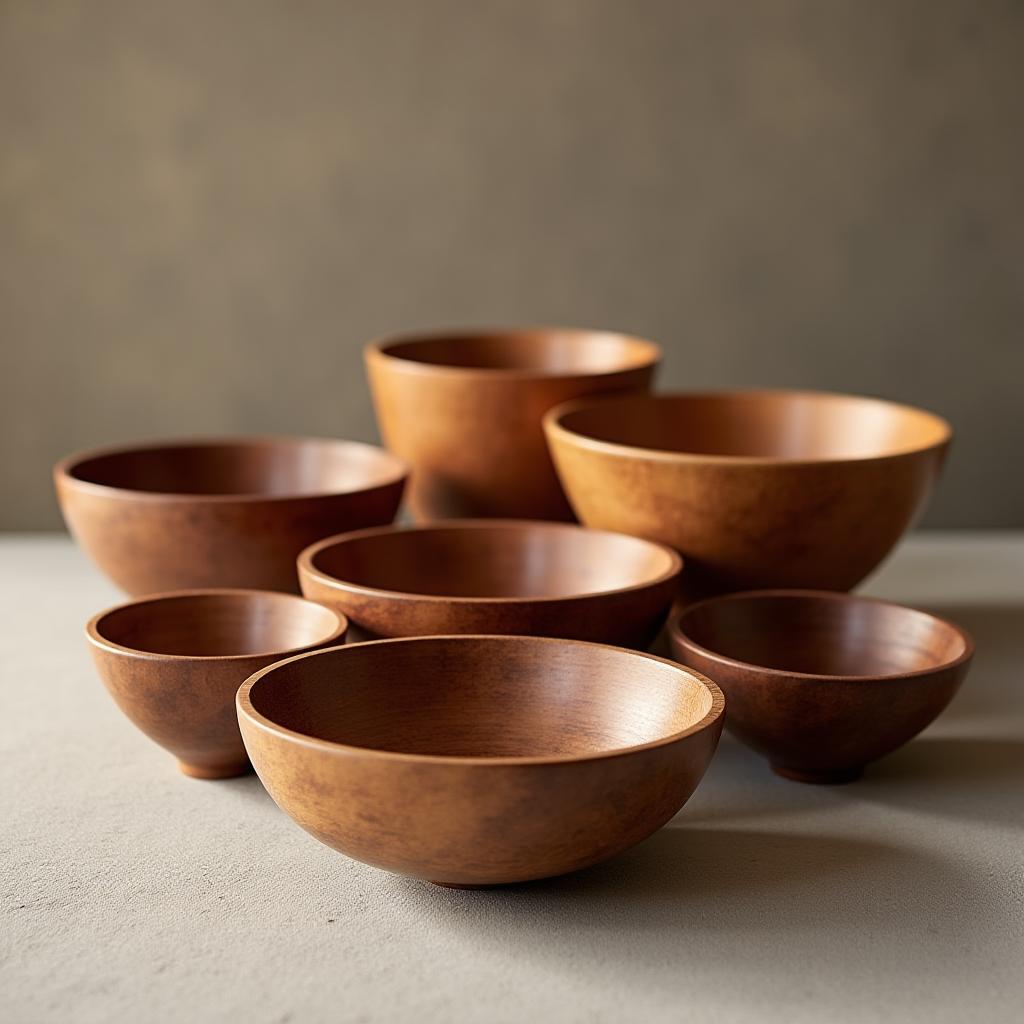 Colección premium de cuencos de madera