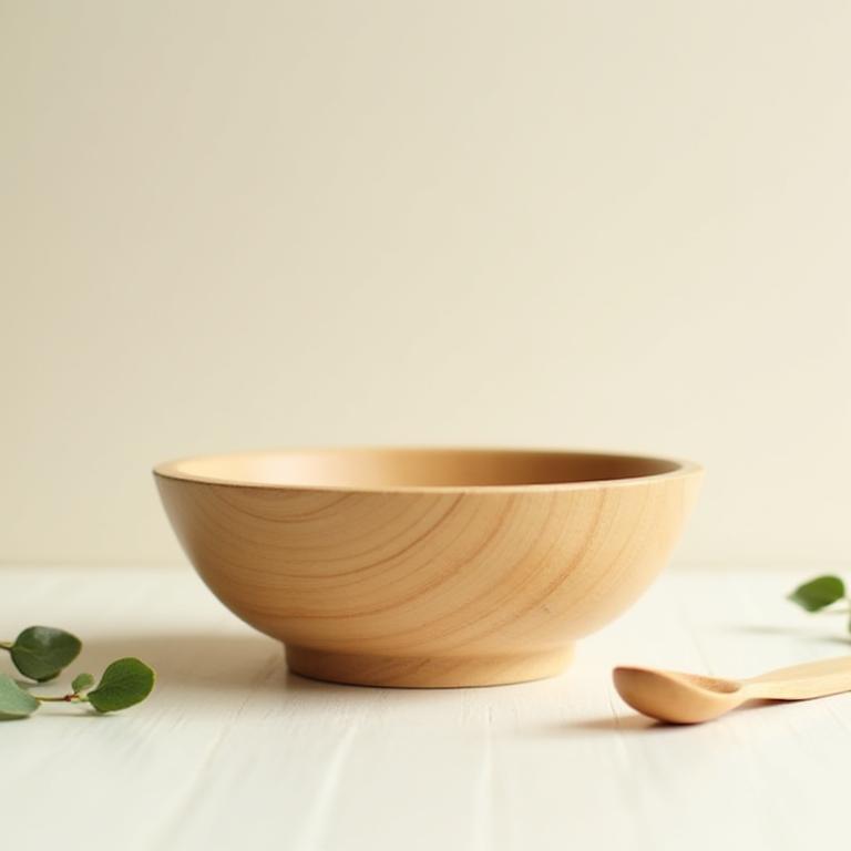 Cuenco de madera sostenible diseño ecológico