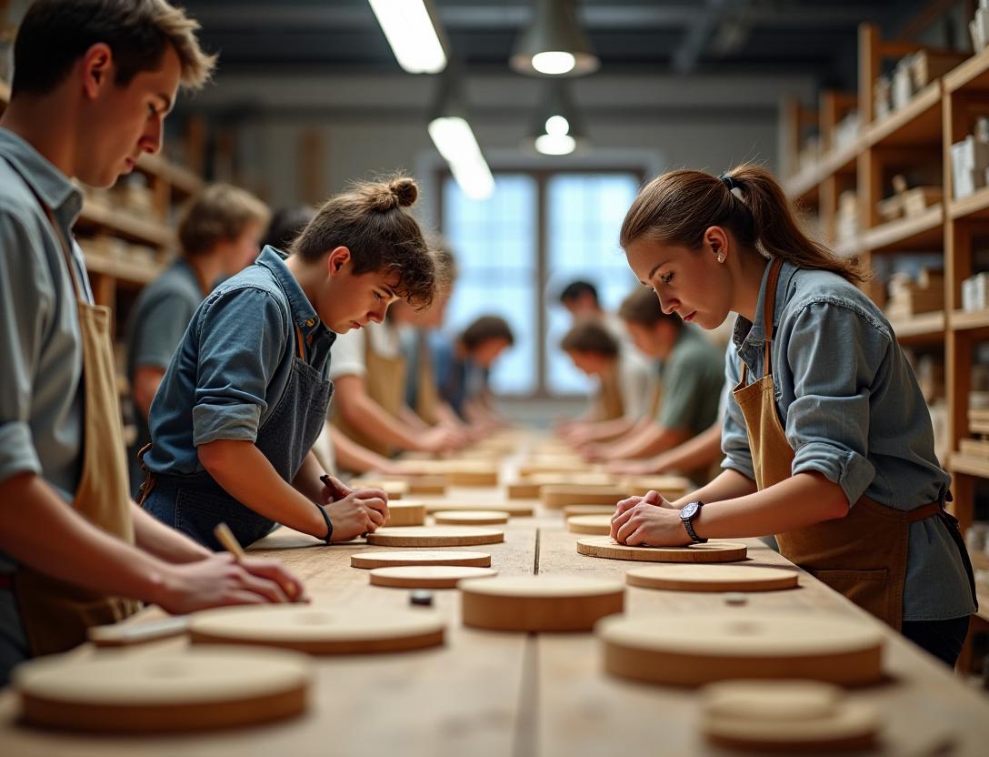 Taller de carpintería en escuela de arte